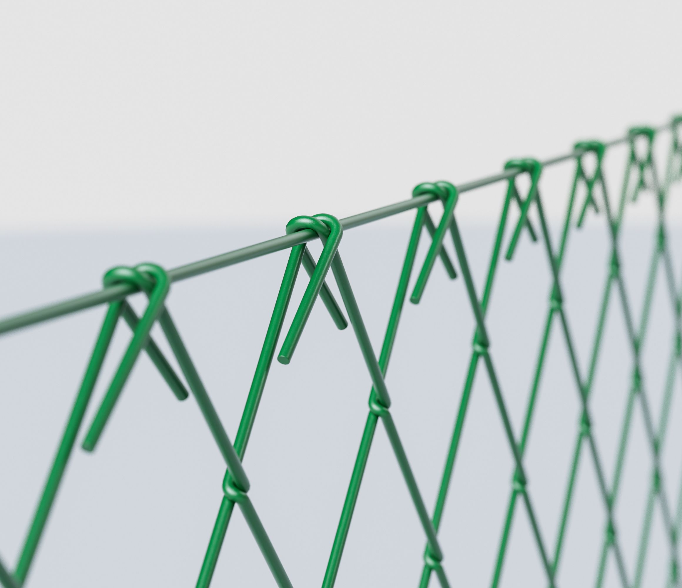 Spanndraht am Maschendrahtzaun