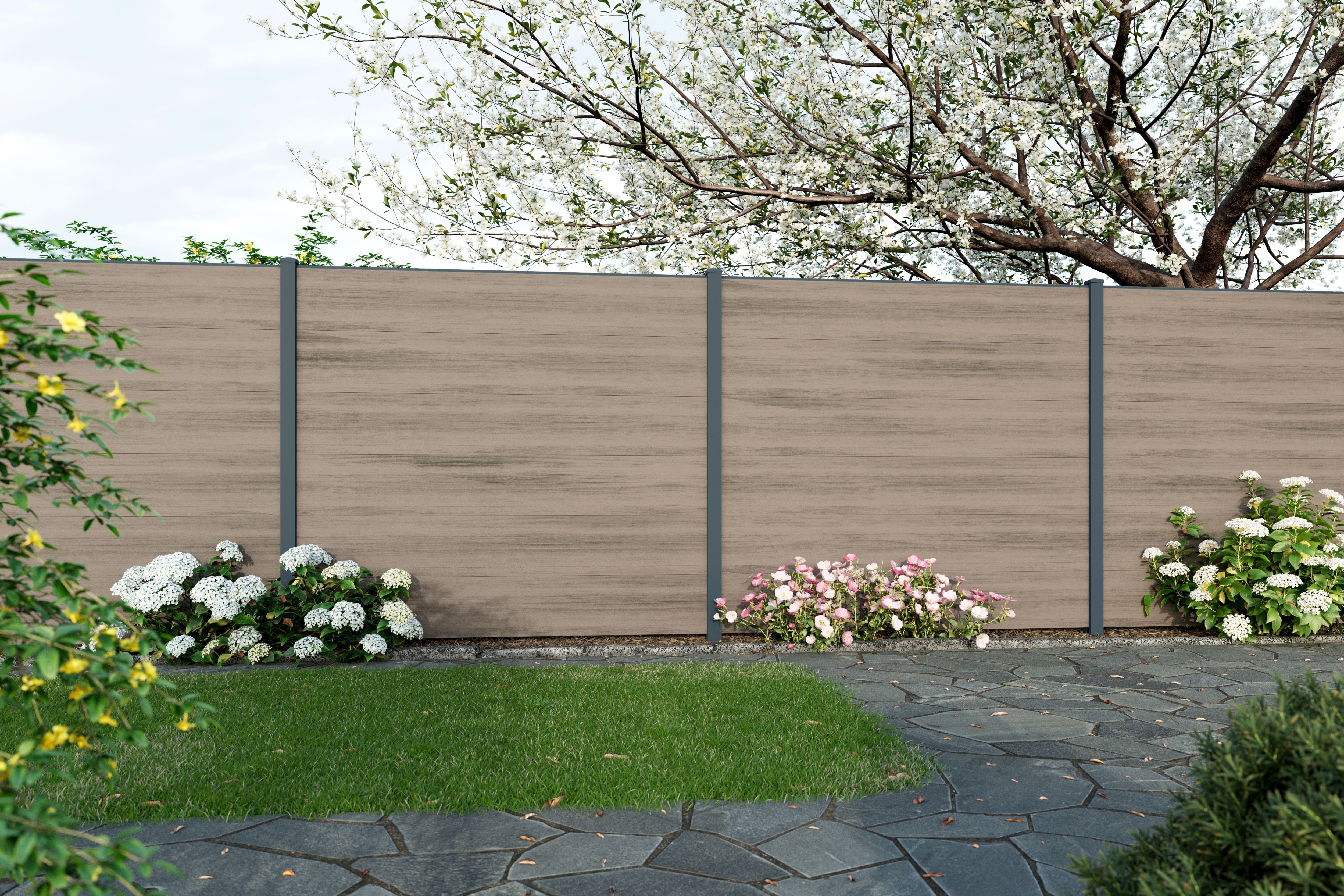 WPC-Sichtschutzzaun Modell Antique